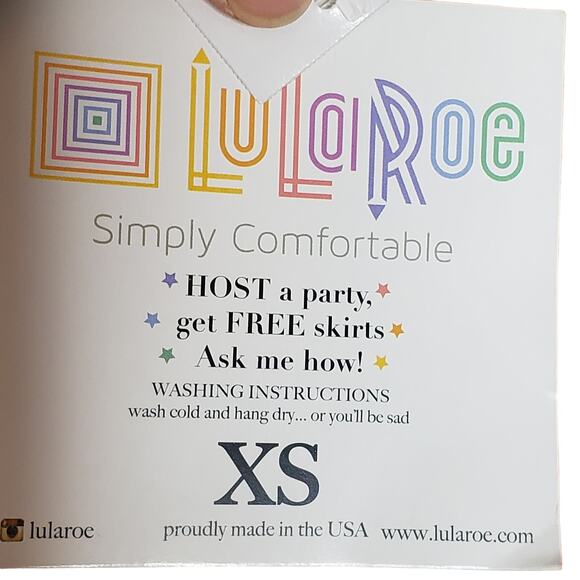 NWT Bird print Lularoe midi length skirt "Cassie", hunter forest green, sz XS - Picture 9 of 11